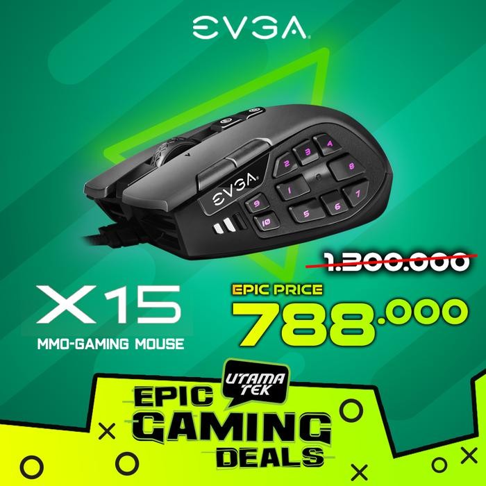 EVGA Gaming Mouse EVGA X15 Gaming Mouse 20 Button Customizable