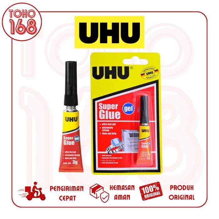 

Stok Baru Uhu Super Gel Glue/Super Glue/Lem Gel Super Kuat 3 gr (Tube)