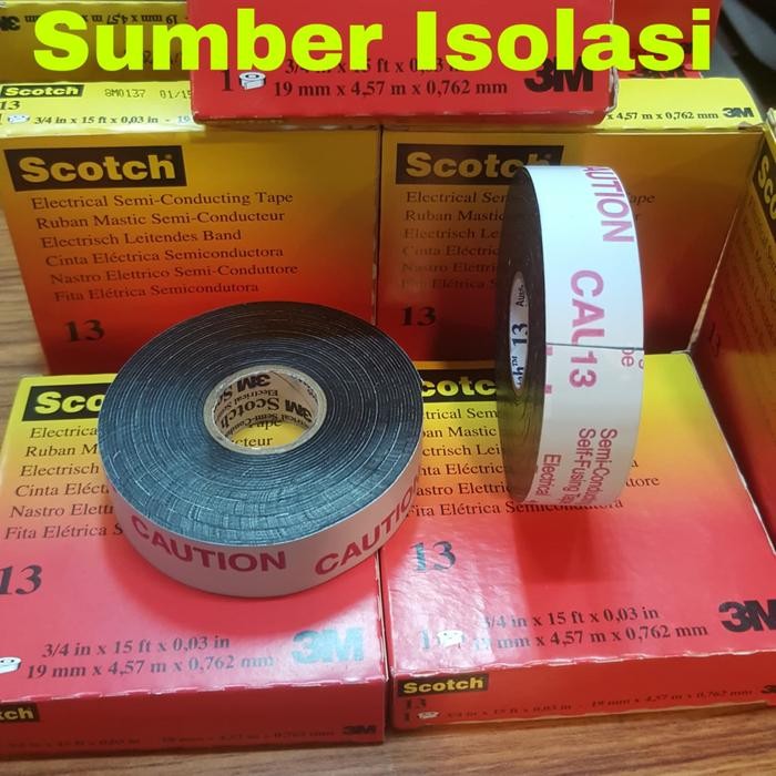 

Stok Baru Rubber 3M Scotch 13 Electrical Tape 13 Isolasi 13