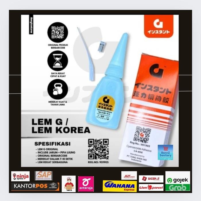 

Stok Baru lem korea G original asli 100% / lem power Glue original asli ada barcode nya bisa di scan