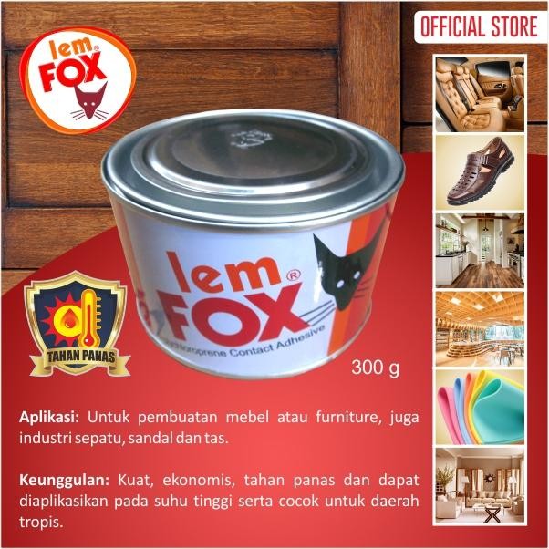 

Stok Baru Lem Fox Lem Kuning Serbaguna Lem HPL Vinyl Kaleng Merah 300 gram