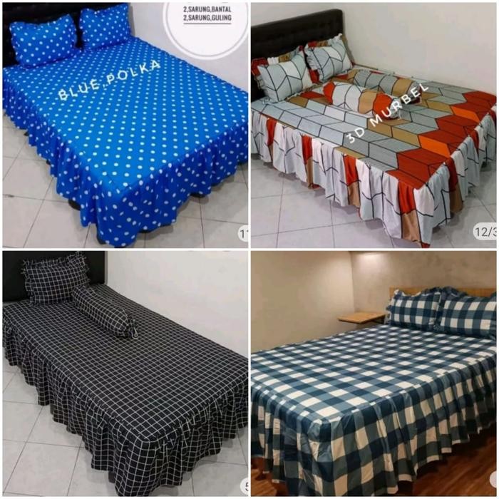 BIG SALE SPrei Rumbai Seprei Rempel Polos Putih Embos Tinggi 20cm