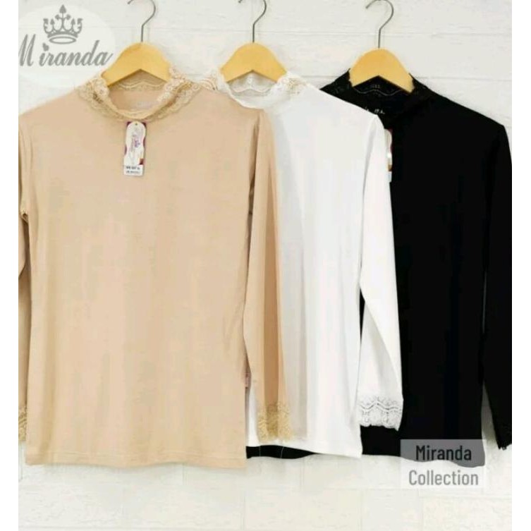 Baju Manset Renda Lengan Panjang Bahan Kaos Rayon Premium