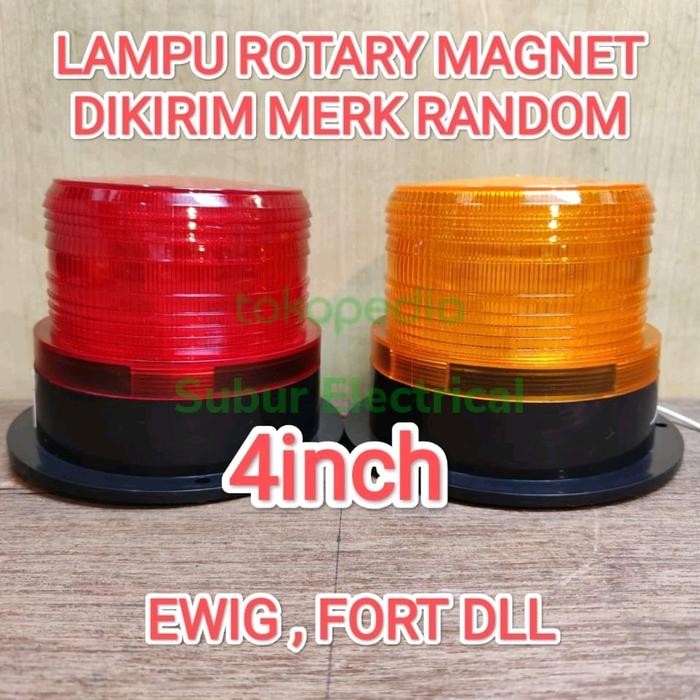 LAMPU ROTARY MAGNET EWIG N-5095 5INCH ROTARY LAMP WARNING LIGHT STROBO