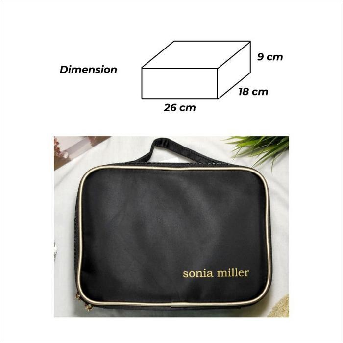 Sonia Miller Makeup Pouch Rectangular Solid Simple Organizer