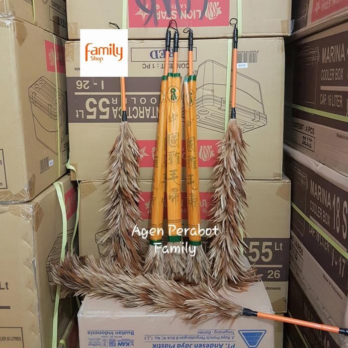 Kemoceng Bulu Ayam Jumbo Asli 100% Taiwan Kualitas Preum