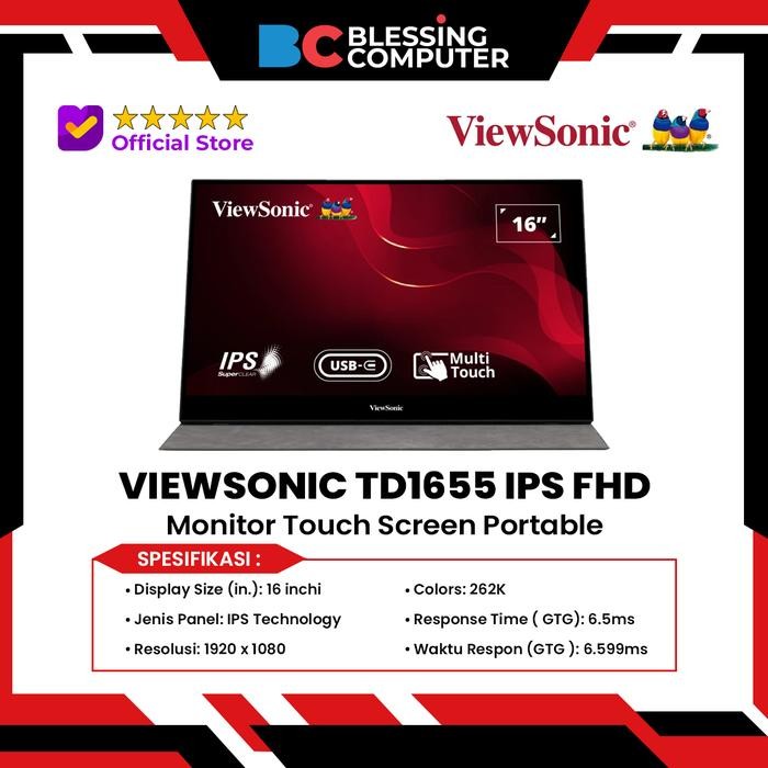 VIEWSONIC TD1655 IPS FHD Touch Screen Portable