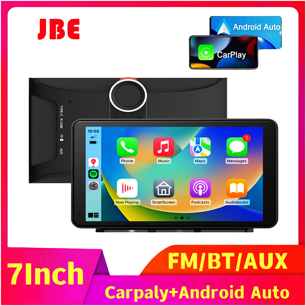 Universal 7 Inch Smart Car Mirror Video Player Wireless Carplay And