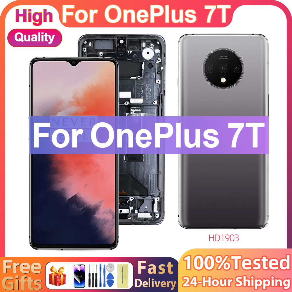 6.55" Super OLED For OnePlus 7T LCD Display Touch Screen Digitizer Assembly Replacement Parts For On