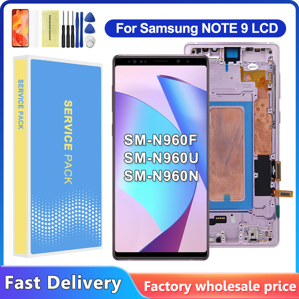 Tested For Samsung Note 9 Display Touch Screen With Frame Digitizer Assembly For Samsung Note9 N960 