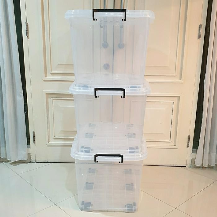 (Expert) Container/ Storage Box Ezy Cb 130 L Pure/Bening/Transparan Vindo Biggy