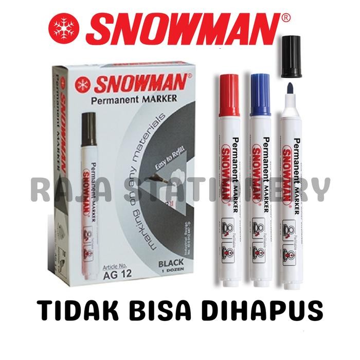 

Terlaris Snowman Permanent Marker G-12 Spidol Permanen Ag-12 Hitam Biru [12Pcs] Ongkir Termurah