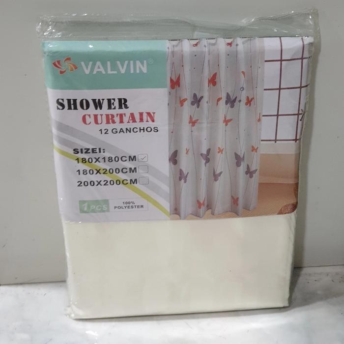 Kain Gordyn Kamar Mandi(Krem)