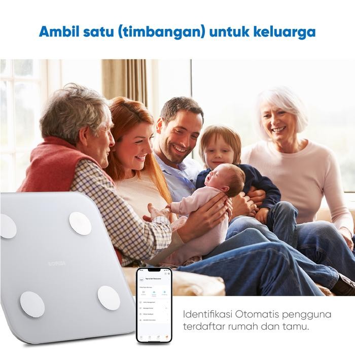 Terlaris- Bomidi Body Fat Scale S1 Timbangan Badan Smart Scale Digital Timbangan Scale Skala Berat