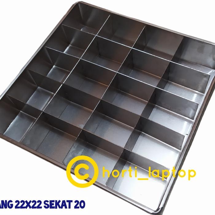 Loyang 20X20 Sekat 20 / Loyang 22X22 Sekat 20 / Loyang Brownis Sekat #Gratisongkir