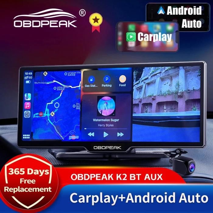 K2 Dash Cam 4K 2160P Car Mirror Video Recording Carplay & Android