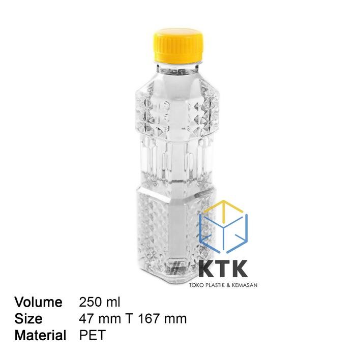 Botol Plastik Minyak 250 Ml [10 Pcs] Kemasan Minuman Unik Barokah Ln