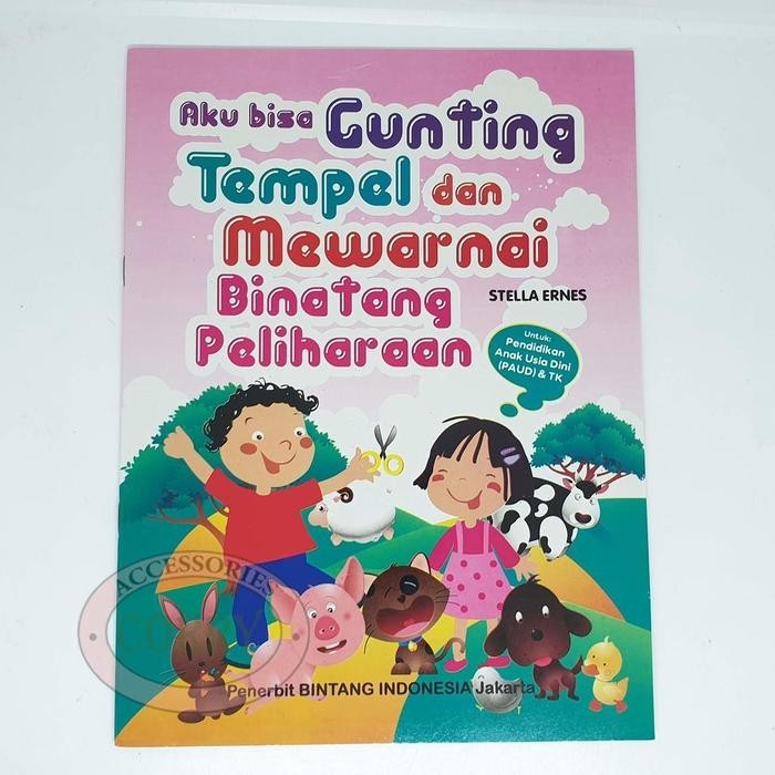 

Buku Anak Belajar Gunting Tempel Mewarnai Gambar Bing Peliharaan PAUD TK Edukasi
