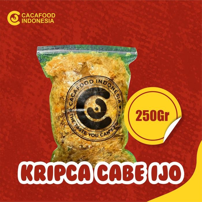 

NEW! KRIPCA CABE IJO 250 GR CACAFOOD Cemilan Snack Keripik Camilan RENYAH New