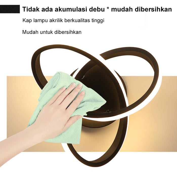 Golden Led Lampu Plafon 3Warna Led Ceiling Light Lampu Hias Rumah