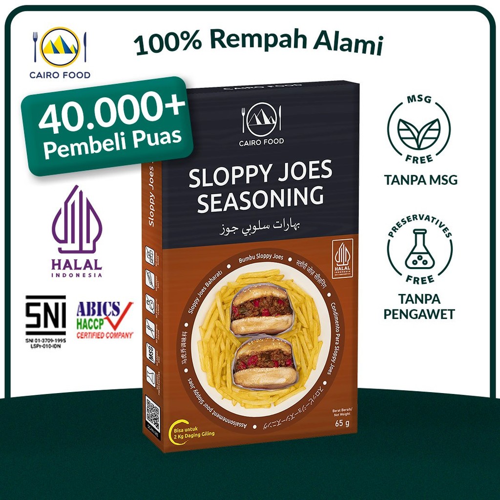 

Bumbu Sloppy Joes Spice Mix Sehat - Cairo Food