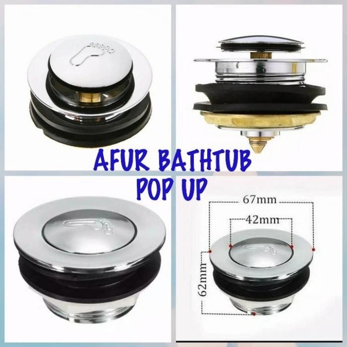 KEPALA AFUR BATHTUB INJAK/ AFUR BATHTUB KUNINGAN