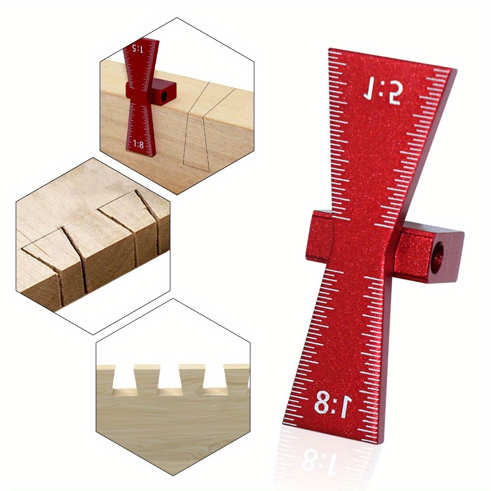 Aluminum Alloy 2pcs Tenon Gaps Gauge and Dovetail Marker Kit - Dovetail Marking Template Dovetail