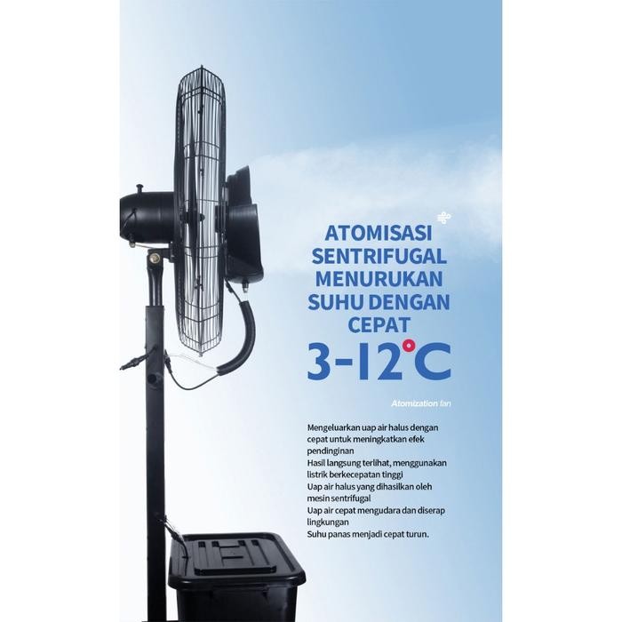 Misty Fan Kipas Angin Semprot Air 45 Liter 30" Kipas Angin Mist fan