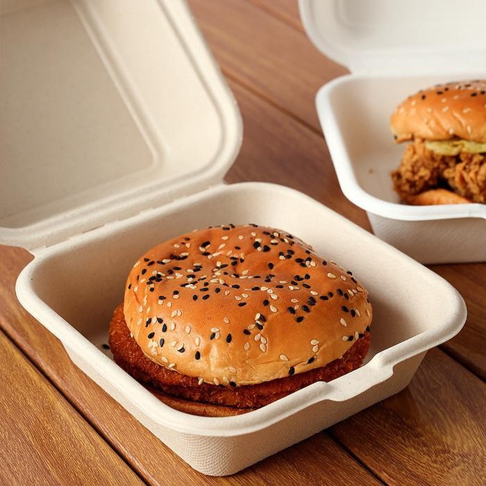 Bagasse Bento Box Cake Box Box Burger Korean Cake Lunch Box