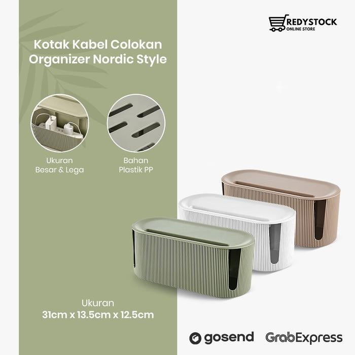 

TERBARU! Kotak organizer kabel charger cable management box Nordic style