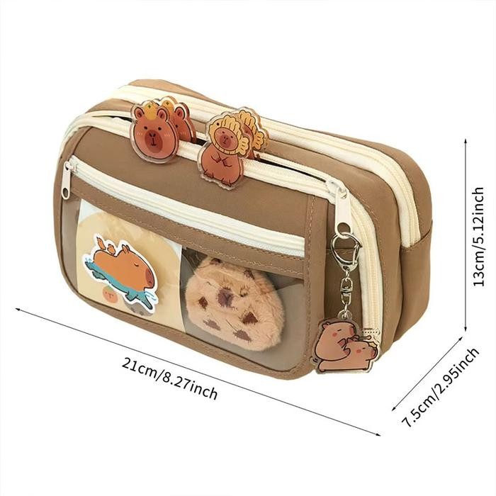 

PROMO! Vinnatsu Capybara Pencil Case/Kawaii Pencil Cases Large Capacity Pencil Bag Pouch Holder/