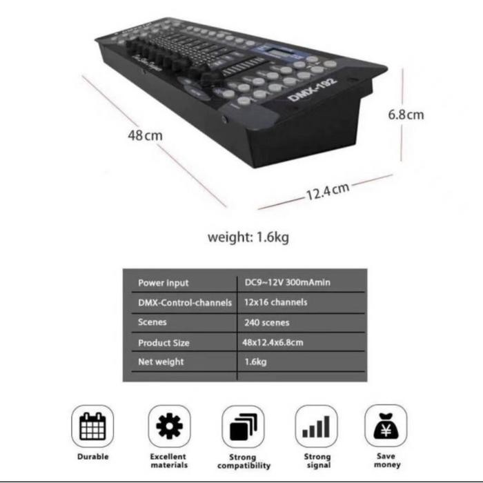 Mixer Lighting Dmx512 Controller Panggung Dmx 192