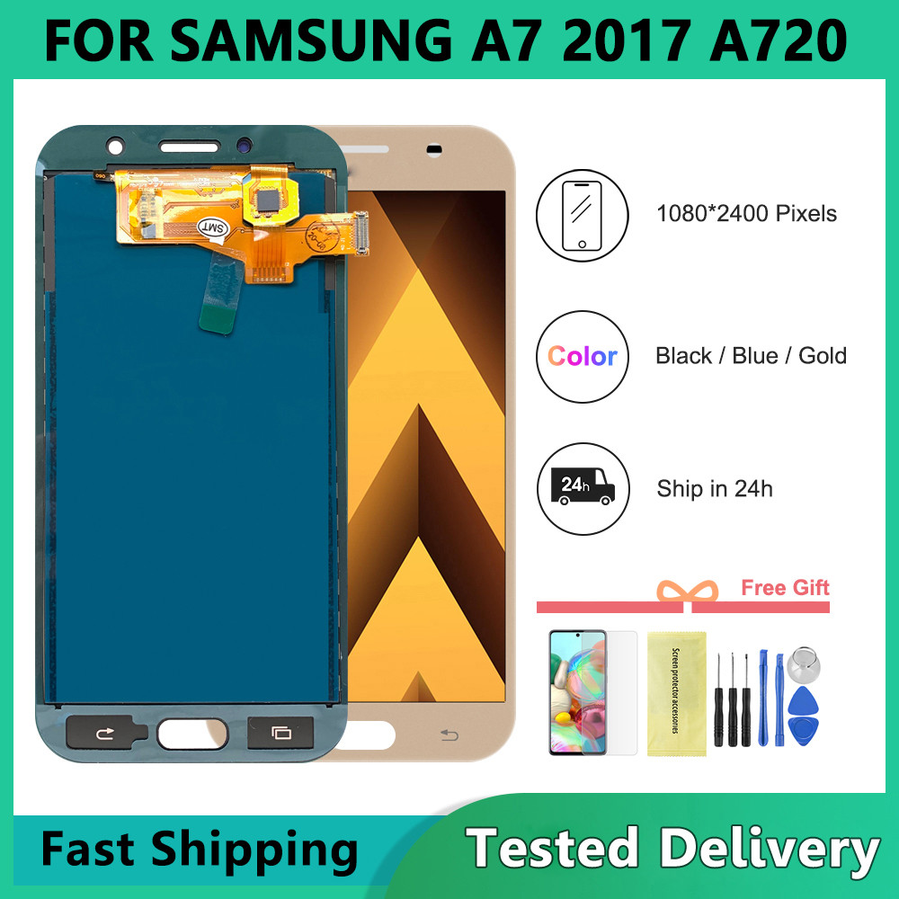 5.7 inch For Samsung A7 2017 display A720 A720F A720F/DS LCD Display touch Screen Digitizer A720F lc