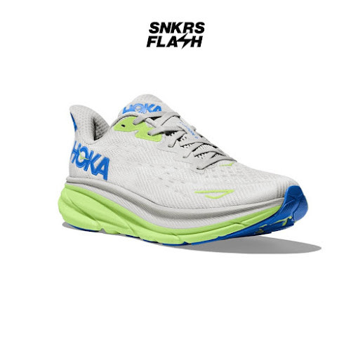 HOKA ONE ONE Clifton 9 Stardust Electric Cobalt Sepatu Lari Pria - 1127895STLC - Size 44.7