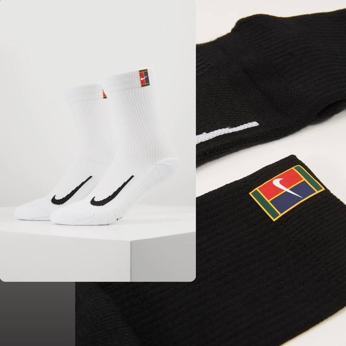 Nike Court Multiplier Tennis Socks / Kaos Kaki Nike White (1pair only) *