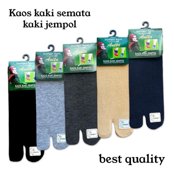 Kaos Kaki Jempol Pendek Semata Kaki Wanita Motif Spandex Katun Elastis - Pria Nyaman *