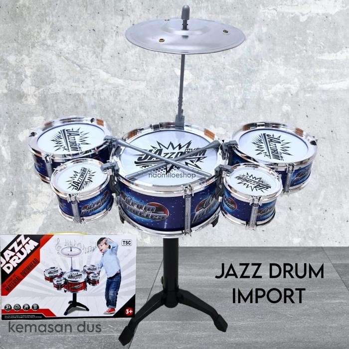Mainan Anak JAZZ DRUM MINI MAINAN ANAK DRUM SET Plastik Stick