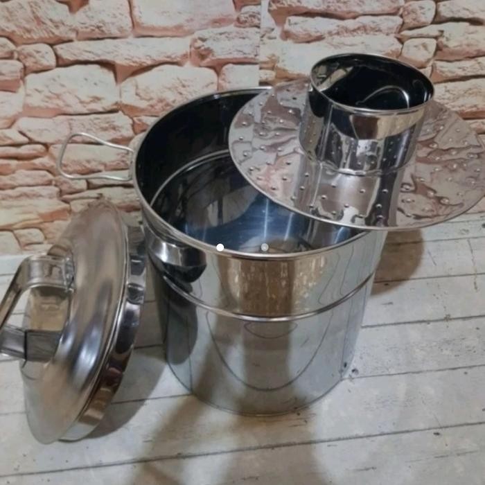 PREMIUM Panci Dandang Bakso Stainless Steel 30cm / Panci Sarang Tinggi Bakso 30 cm