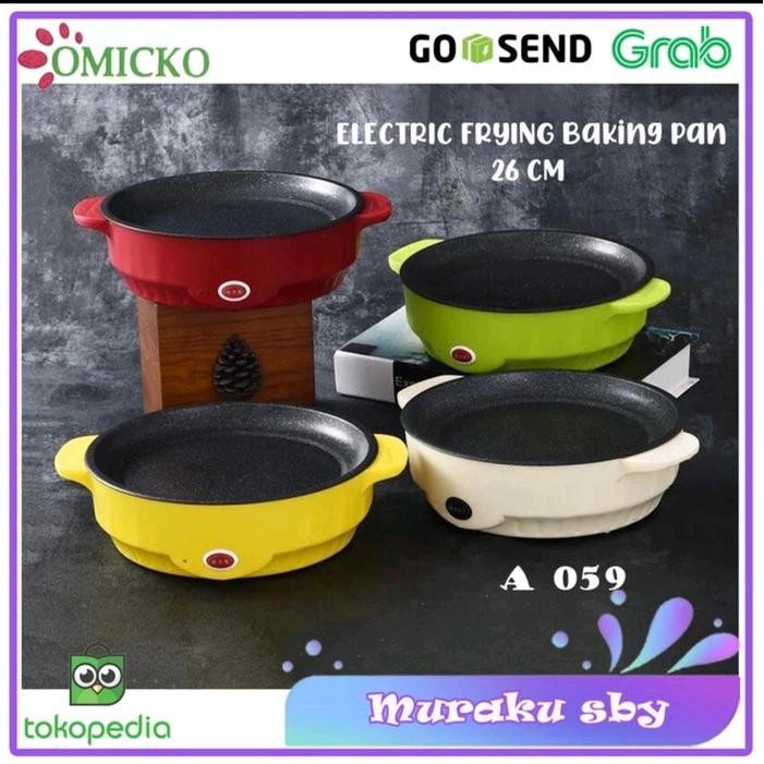 PREMIUM Wajan Listrik Electric Frying Baking Pan Panci BBQ Omicko