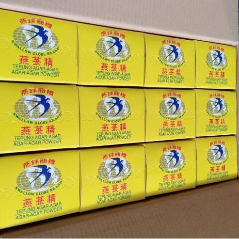 

New Agar Agar Swallow Globe Brand 7 gram/sachet 1 BOX isi 12 sachets