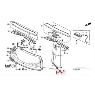 Nut Mur Shock Bagasi Opener Stay Lower Pivot Civic Estilo Crv Gen1