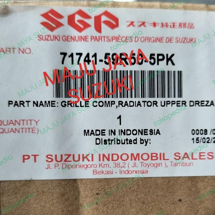 Grile Atas Grill Radiator Grile Depan Ertiga Dreza Asli