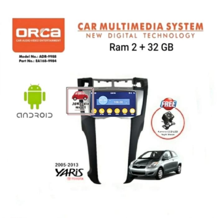 PREMIUM Head Unit Android Orca 7 Inch OEM Yaris Bakpao 2005 Up + Kamera