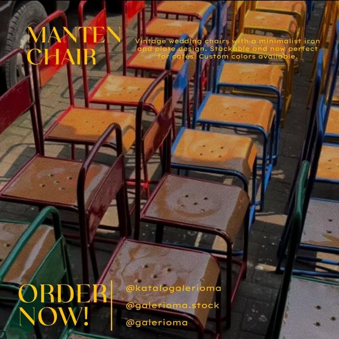 PREMIUM Kursi Makan Minimalis Cafe Jadul Antik Vintage Retro