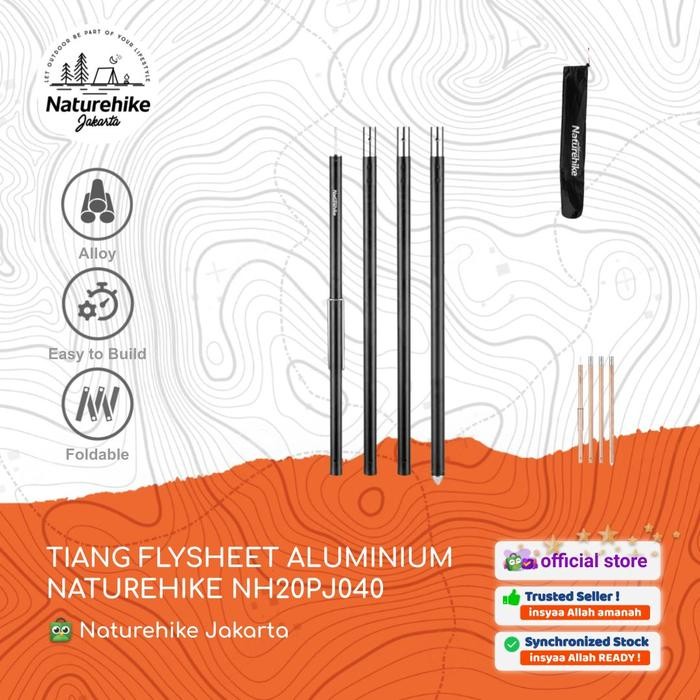 PREMIUM TIANG FLYSHEET ALUMINIUM NATUREHIKE NH20PJ040 ALLOY TENDA CAMPING