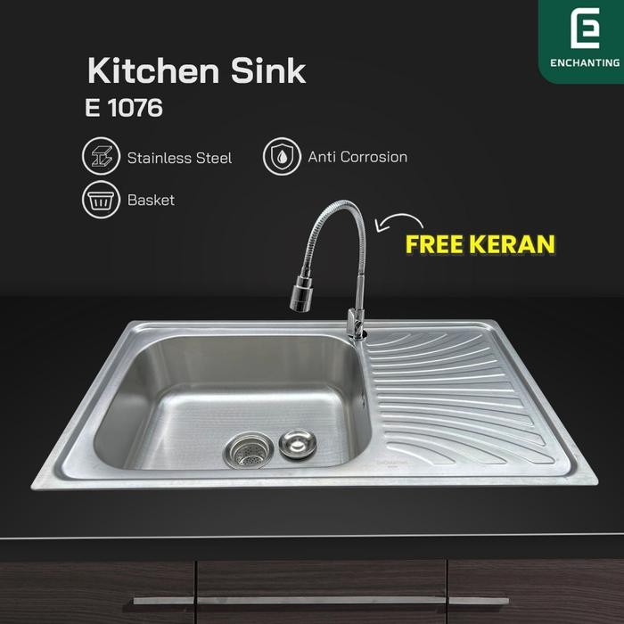 PREMIUM Bak Cuci Piring Kitchen Sink Europe Enchanting E1076
