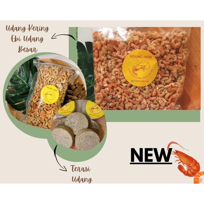 

PREMIUM Young Hebi Udang Kering Besar 100 gram - 1 kg / Ebi Bagan / Ebi Besar