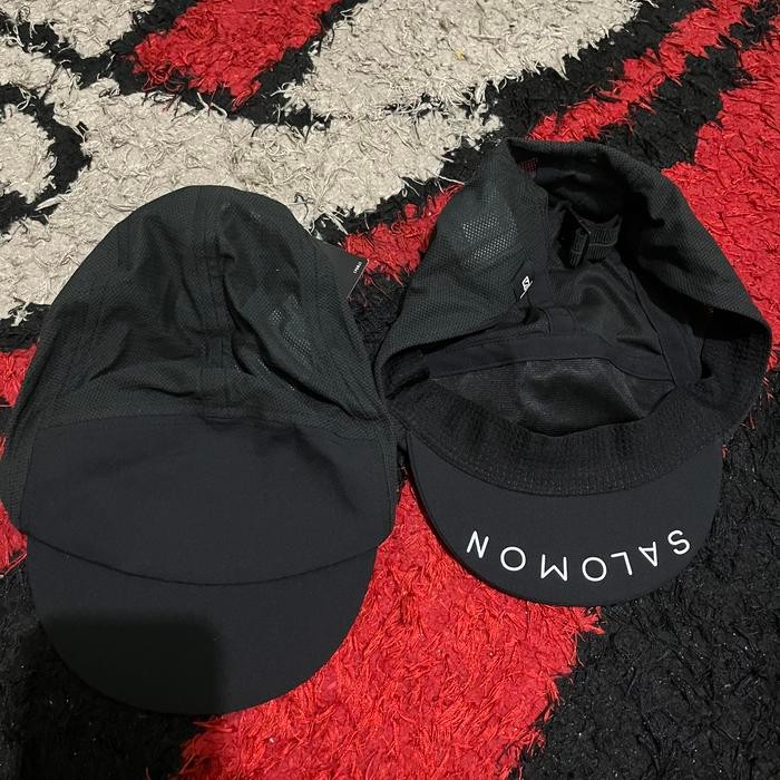 Topi Running Sepeda Salomon Air Logo Cap Golden trail series edition