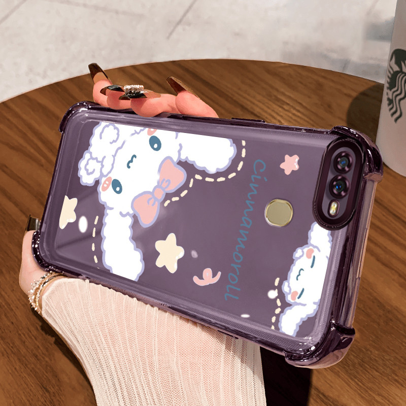 Casing Hp untuk OPPO A7 A5s A12 A12s A11K Case Softcase Kesing Telinga besar awan anjing ponsel Cesi