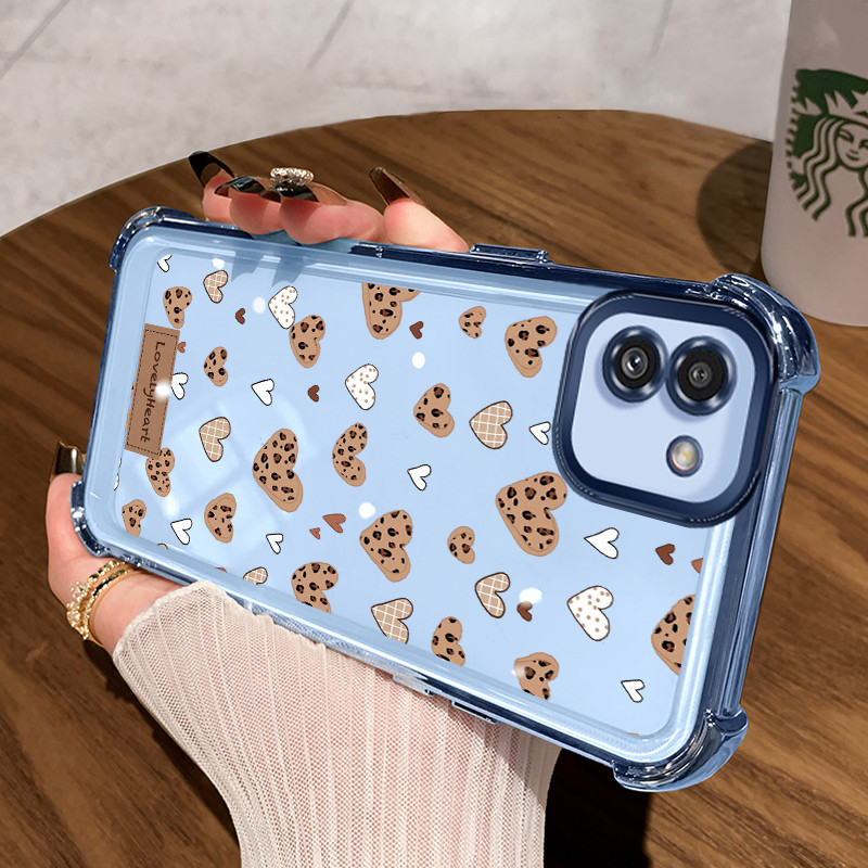 Casing Hp untuk Samsung Galaxy A03 Case Casing Kesing ceri macan tutul Softcase pelindung silikon em